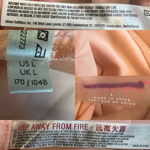 FP Movement You Got Served Peach Pink Pleated Mini Tennis Dress Retro Sport - Picture 10 of 10